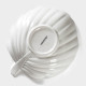 Салатник фарфоровый Magistro «Лист Бланш», 550 мл, 20.5×17 см, цвет белый