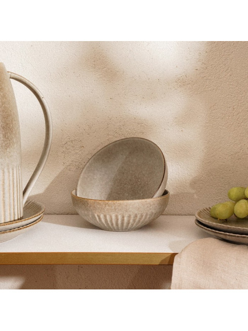 Миски SL Home «Монти», 700 мл, d=16.5 см, фарфор, бежевые