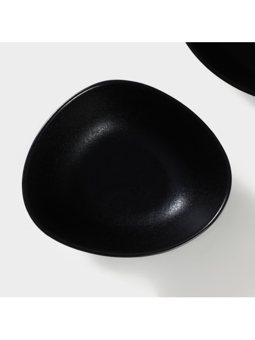 Салатники Magistro Carbon, набор 2 шт.,15.5×13.5 см, фарфор, чёрный