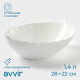Салатник Avvir «Лист», 1.4 л, 27×9 см, стеклокерамика, белый
