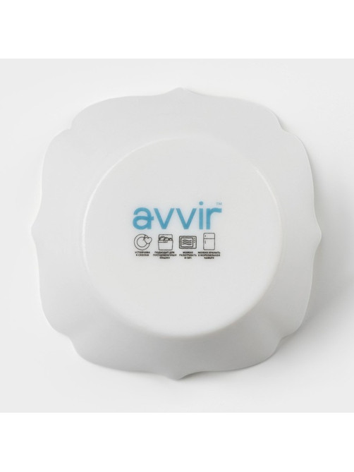 Салатник Avvir «Кувшинка», 300 мл,12.5×5 см, стеклокерамика, белый