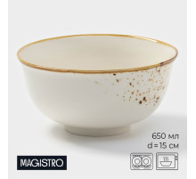 Салатник Magistro «Церера», 650 мл, 15×7.5 см, фарфор, белый