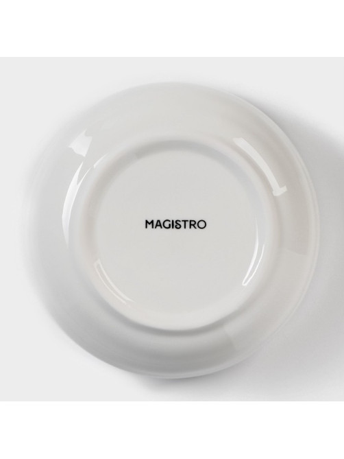 Салатник Magistro «Волна Бланш», 500 мл, d=12.5 см, фарфор, белый