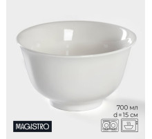 Салатник Magistro «Кувшинка Бланш», 700 мл, d=15 см, фарфор, белый