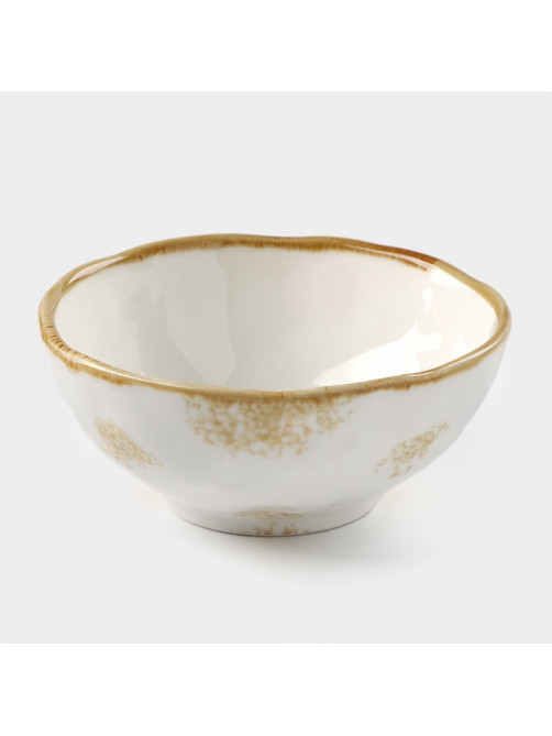 Салатник Доляна Organic Gold, 320 мл, d=12.5 см, фарфор, белый