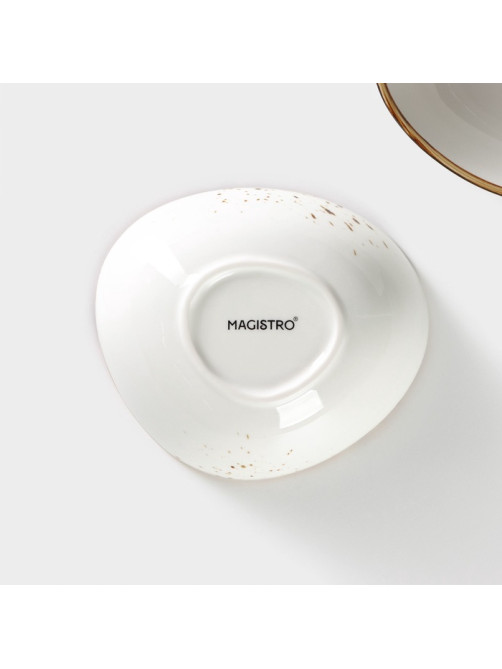 Салатники Magistro «Церера», набор 2 шт., 15.3×13×5.5 см, фарфор, белые
