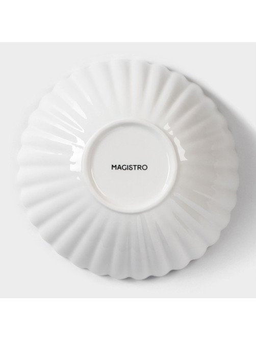 Салатник Magistro «Цветок», 450 мл, d=16 см, фарфор, белый