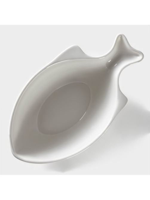 Салатник Magistro «Рыбка», 1 л, 26.5×15×8.5 см, фарфор, белый