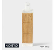 Менажница Magistro Forest dream, 3 секции, 40×10 см, акация, мрамор