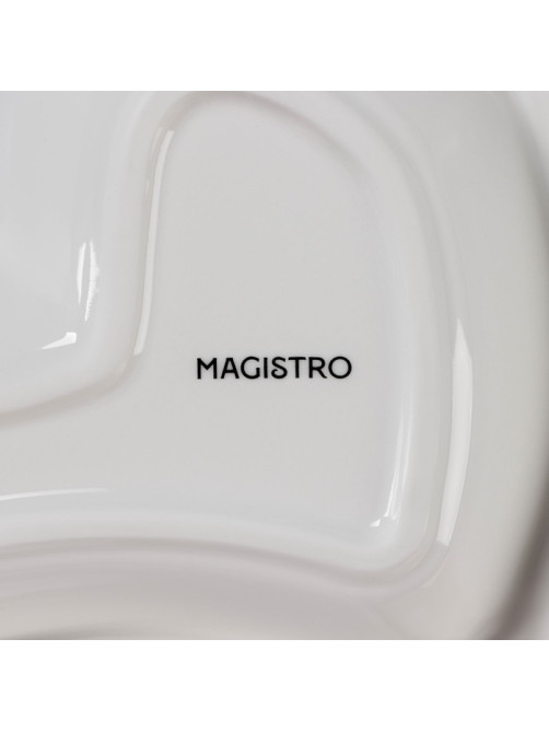 Менажница Magistro «Сердца Бланш», d=30 см, 4 ячейки, фарфор, белая