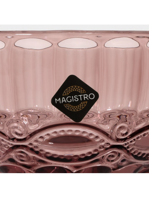 Креманка Magistro «Ла-Манш», 350 мл, 12×10.5 см, стекло, розовая