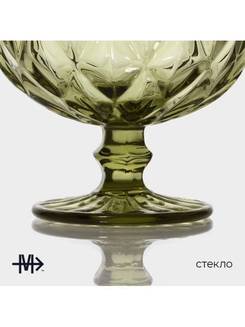 Креманка Magistro «Круиз», 350 мл, d=12 см, стекло, зелёная