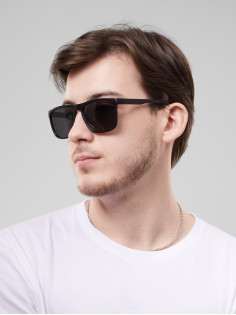 Очки солнцезащитные OneSun, UV 400, дужка 14.5 см, ширина 14 см, линза 5×6 см, чёрные