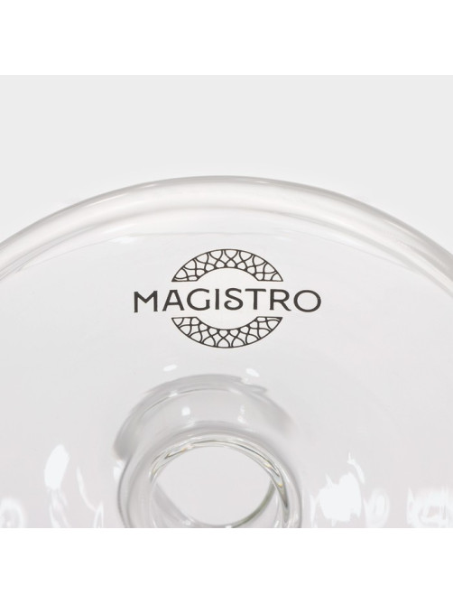 Конфетница на ножке Magistro «Орбита», 500 мл, 12.5×16.5 см, стекло, прозрачная