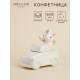 Конфетница SL Home «Пасхальные кролики», 17×10.5×17 см, доломит, белая