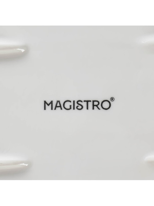 Блюдо для подачи Magistro «Гриль Бланш», 35.5×14 см, фарфор, белое
