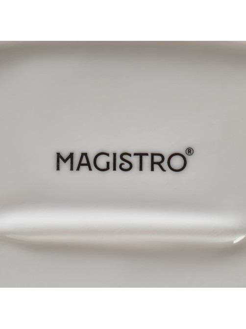 Блюдо овальное Magistro «Лакомка», 25×16×1.5 см, фарфор, белое