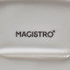Блюдо овальное Magistro «Лакомка», 25×16×1.5 см, фарфор, белое