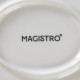 Блюдо для подачи Magistro «Герань Бланш», d=22.4 см, фарфор, белое
