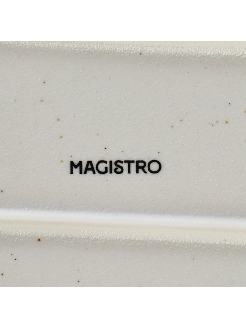 Блюдо фарфоровое для подачи Magistro Slate, 30×10 см, белое