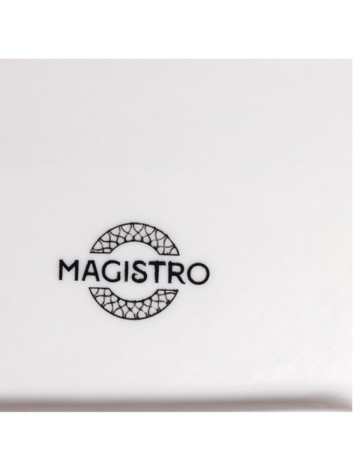Блюдо сервировочное Magistro «Квадрат Бланш», d=30.5 см, фарфор, белое