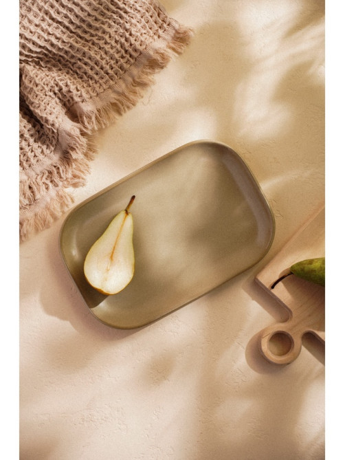 Блюдо фарфоровое SL Home «Песчаный бриз», 29.5×20 см, бежевый
