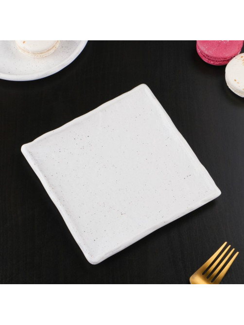 Блюдо для подачи Magistro Slate, 16×16 см, фарфор, белое