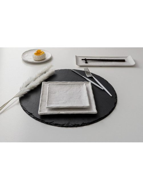 Блюдо для подачи Magistro Slate, 16×16 см, фарфор, белое