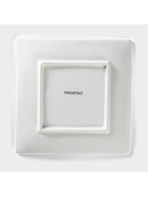 Блюдо для подачи Magistro «Квадрат Бланш», 16×16 см, фарфор, белое