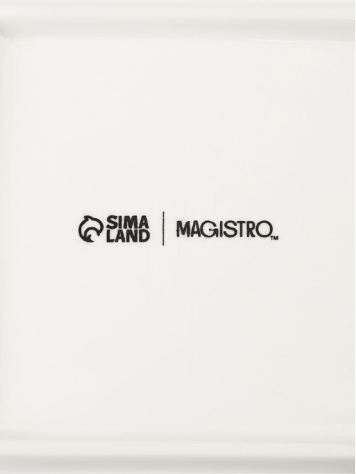 Блюдо для подачи Magistro «Квадрат Бланш», 16×16 см, фарфор, белое