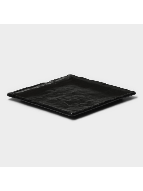 Блюдо для подачи Magistro Pietra lunare, 21×21 см, фарфор, чёрное