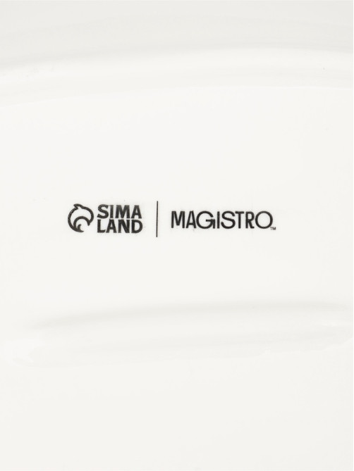 Блюдо Magistro «Рыбка», 35×16.5×3 см, фарфор, белое