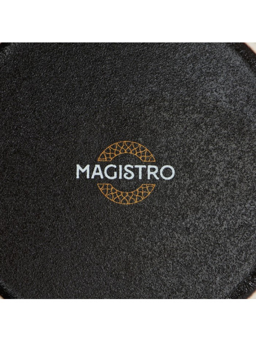 Блюдо для подачи Magistro Pietra lunare, d=21 см, фарфор, чёрное