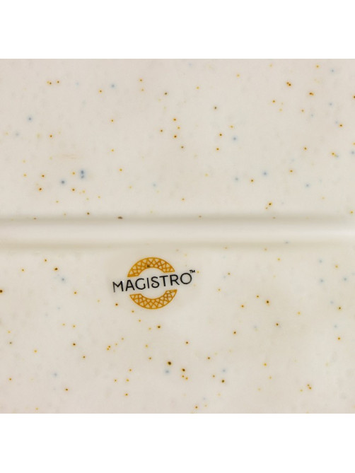 Блюдо фарфоровое сервировочное Magistro Poursephona, 30.7×21.5 см, бежевый
