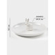 Блюдо «Зайка в золотом», d=20.5 см, доломит, белое