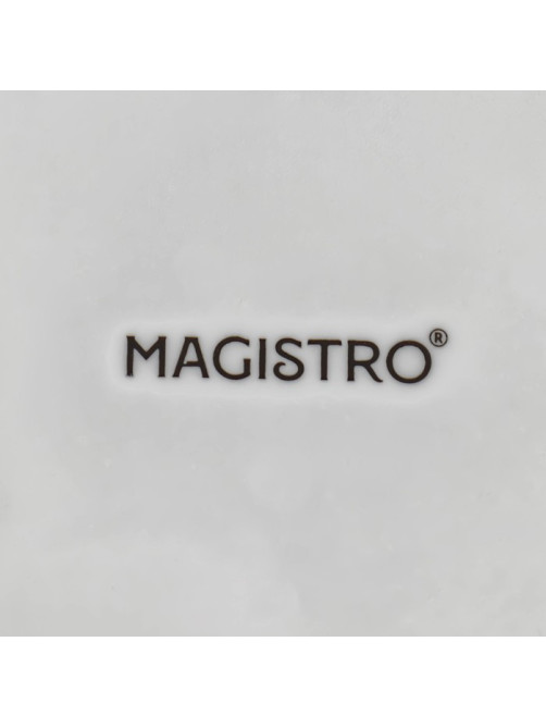 Блюдо с соусником Magistro «Клубника Бланш», 20×17 см, фарфор, белое