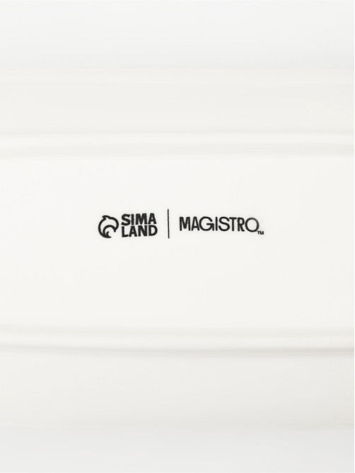 Блюдо Magistro «Бланш», 36×9×5 см, фарфор, белое