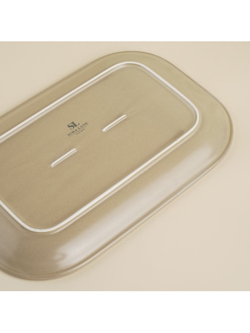 Блюдо фарфоровое SL Home «Песчаный бриз», 29.5×20 см, бежевый