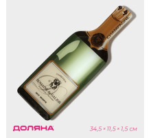 Блюдо сервировочное Доляна «Игристое», 34.5×11.5×1.5 см, стекло, разноцветное