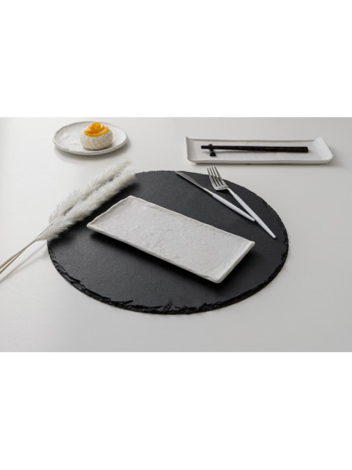 Блюдо для подачи Magistro Slate, 25×12 см, фарфор, белое