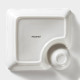 Блюдо фарфоровое с соусником Magistro «Бланш», соусник 60 мл, 18.5×17.5×4 см, белое