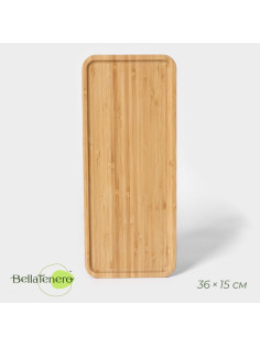 Блюдо для подачи BellaTenero Striata, прямоугольное, 36×15 см, бамбук