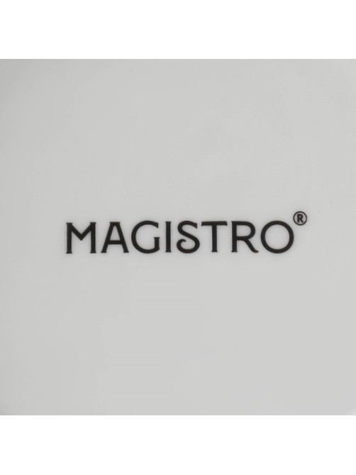 Тарелка фарфоровая обеденная Magistro «Морской бриз», 400 мл, d=20 см, белая