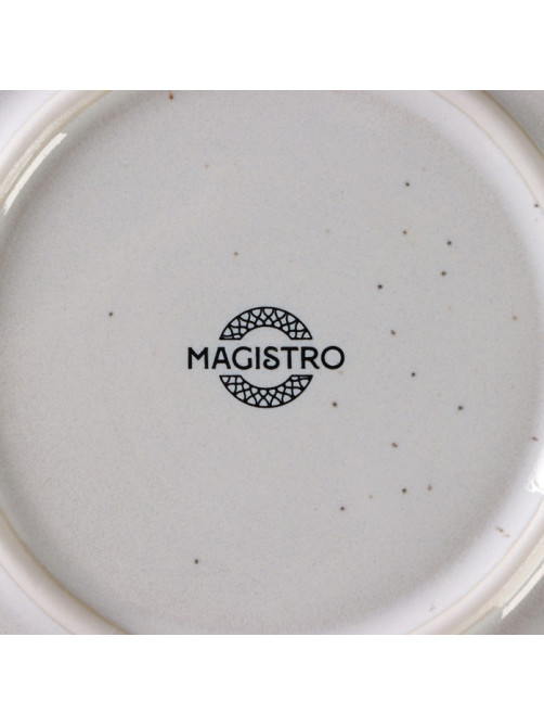 Тарелка обеденная Magistro Urban, d=22.5 см, фарфор, белая в крапинку