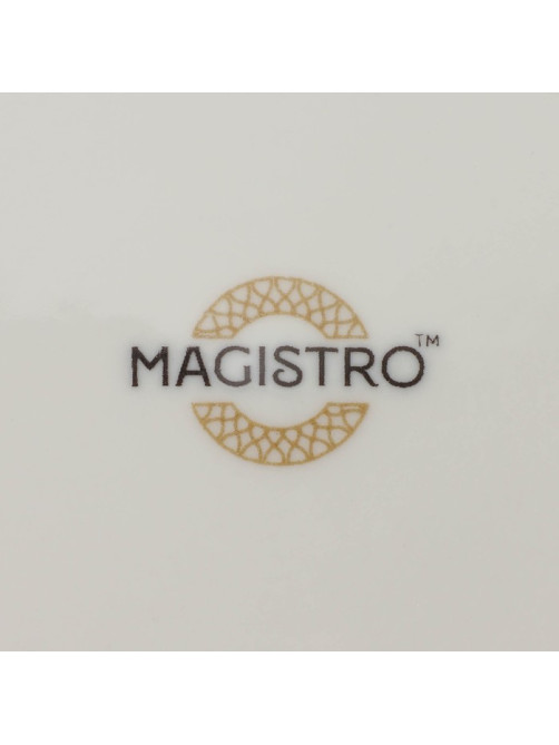 Пирожковая тарелка Magistro La Perle, d=16 см, утолщённый край, фарфор, белая