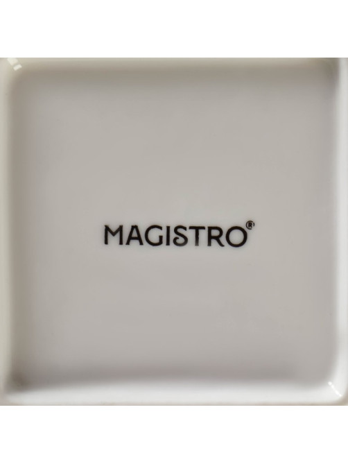 Тарелка Magistro «Цветок Бланш», 26.5×26.5 см, квадратная, фарфор, белая