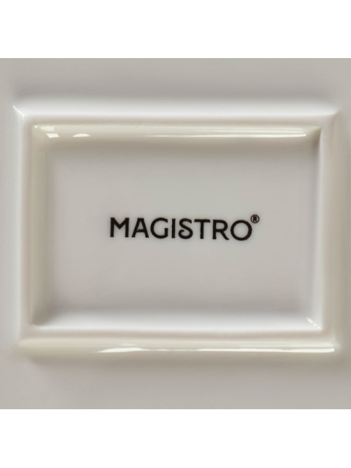 Тарелка десертная Magistro «Лакомка», 20×16 см, фарфор, белая