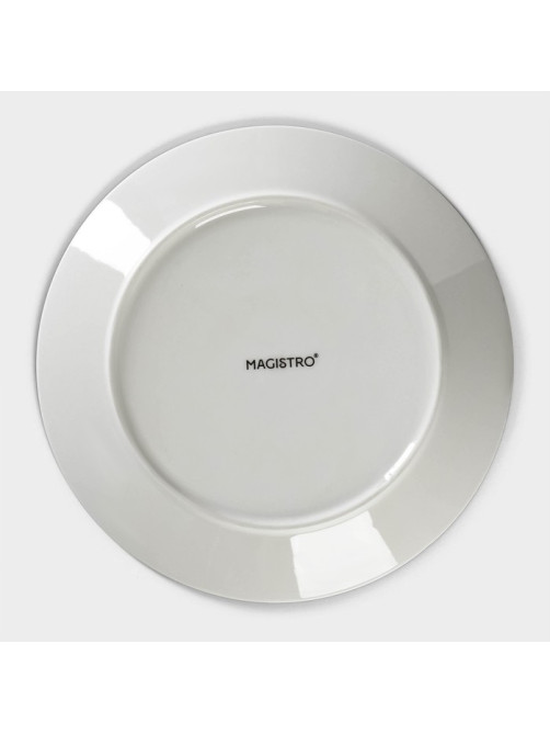 Десертная тарелка Magistro «Морской бриз», d=20 см, фарфор, белая