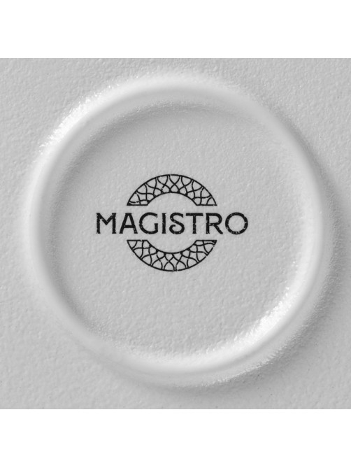 Тарелка Magistro Line, d=20.5 см, фарфор, белая