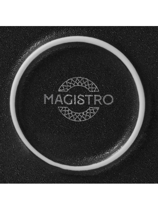 Тарелка Magistro Line, d=20.5 см, фарфор, чёрная
